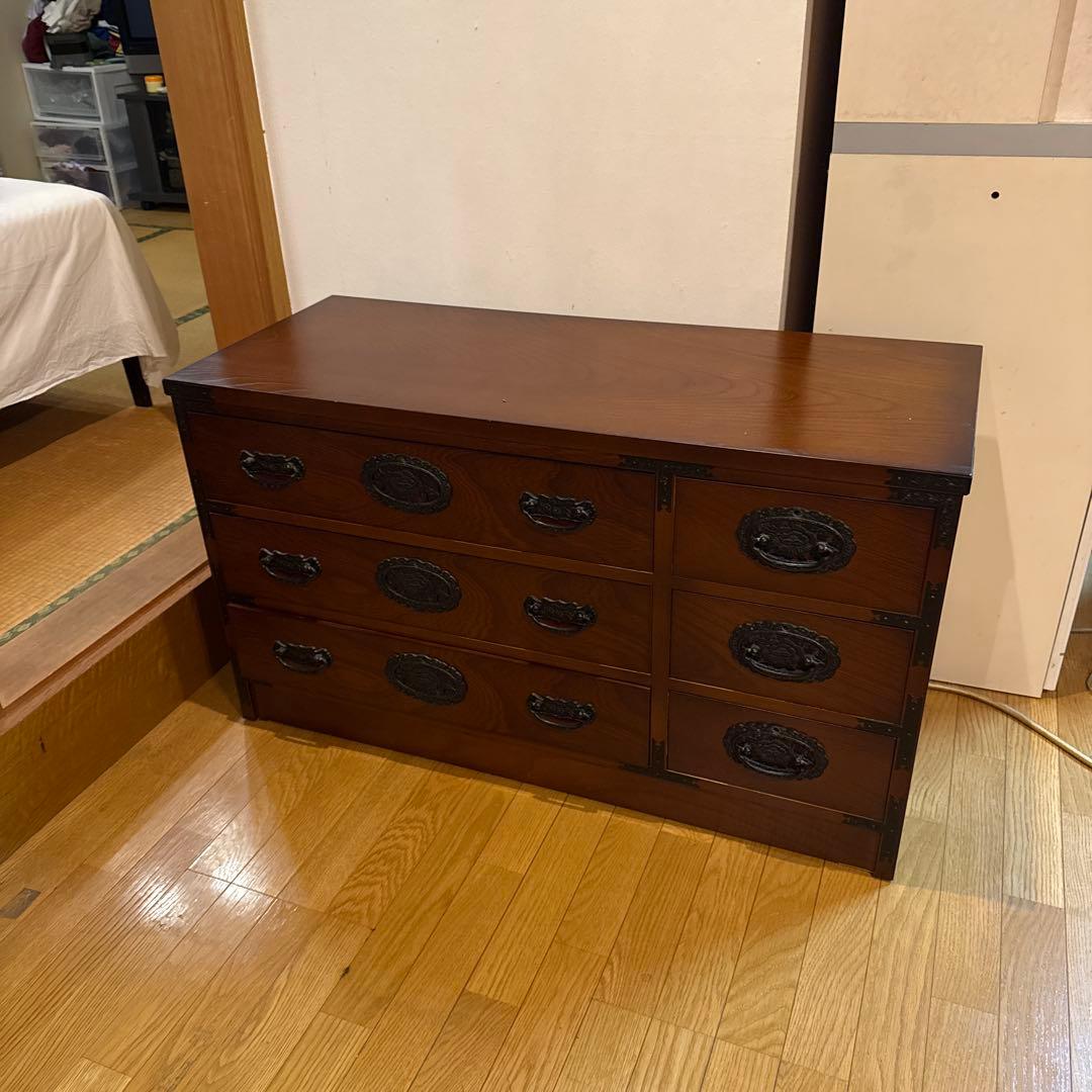 マ*ャ様 木製ダークブラウン箪笥 6引き出し