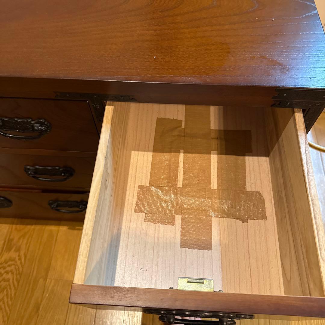 マ*ャ様 木製ダークブラウン箪笥 6引き出し