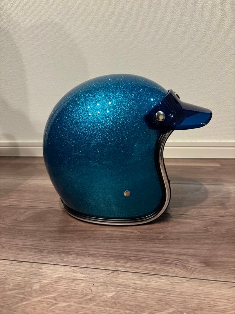 TT&CO 500TX ジェットヘルメットギンギラセブンティーンズ ライトブルー