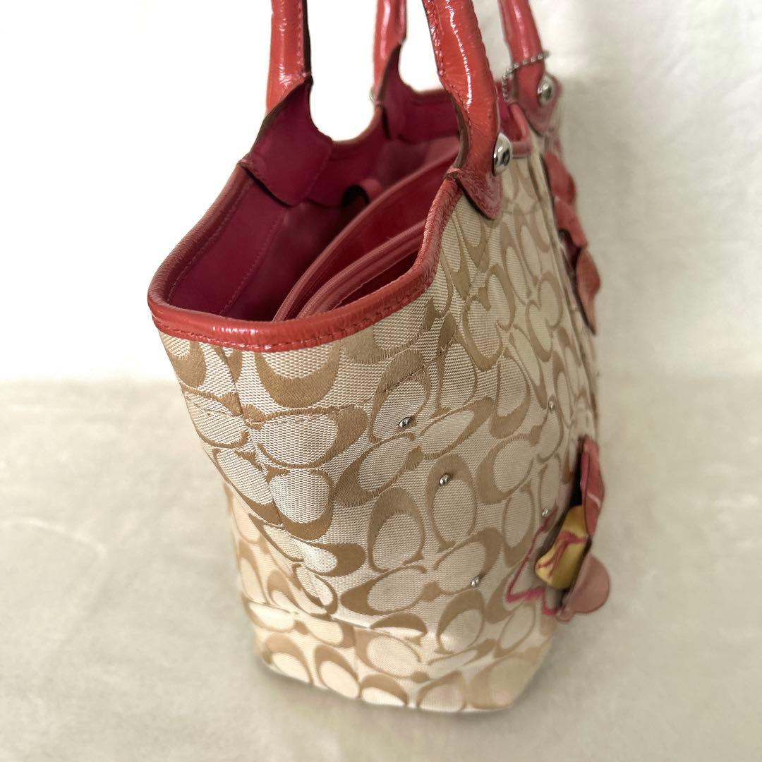 コーチ トートバッグ バッグ ピンク 16276 シグネチャーフローラル