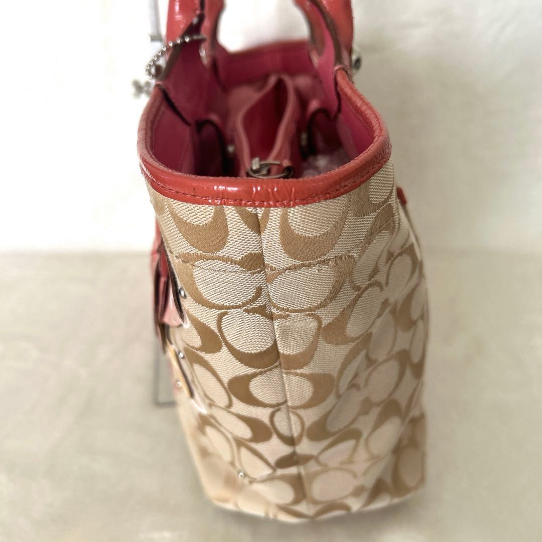 コーチ トートバッグ バッグ ピンク 16276 シグネチャーフローラル