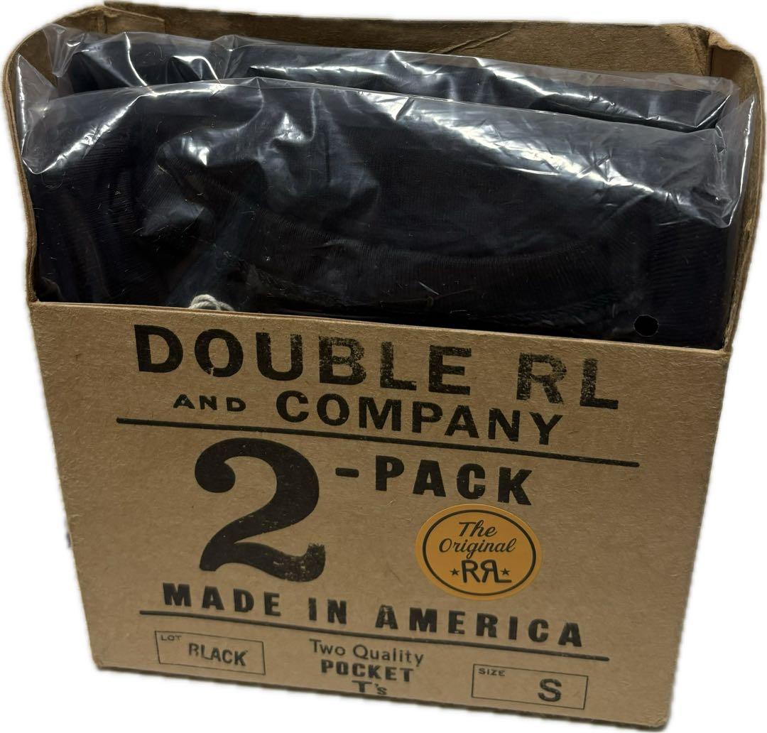 DOUBLE RL ブラック Tシャツ 2-PACK S ダブルアールエル