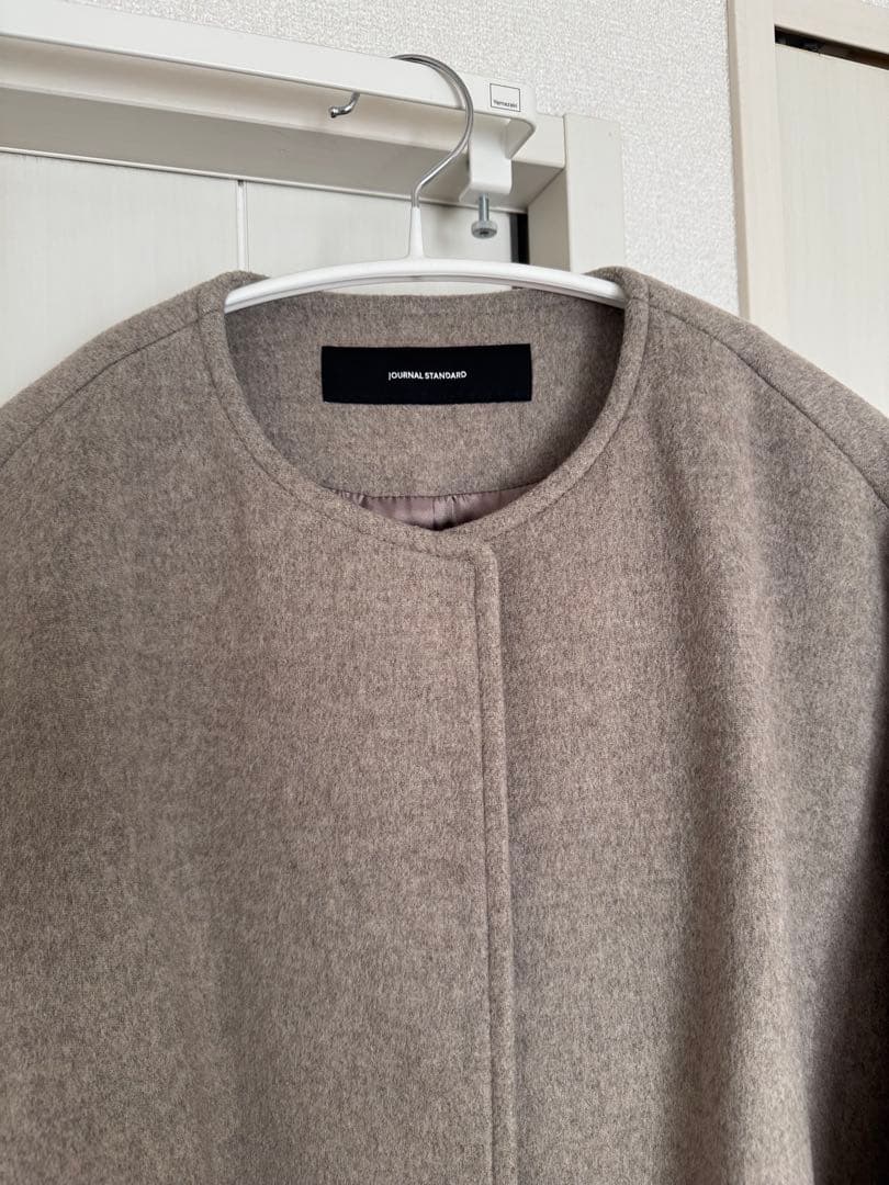 JOURNAL STANDARDスーパー140ノーカラーショートコート 美品