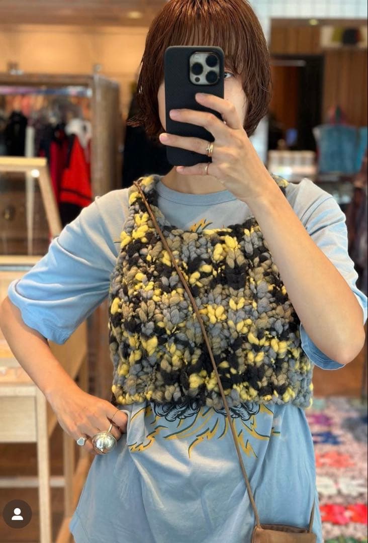 フミカ_ウチダ SPACE DYED HAND KNITTED VEST