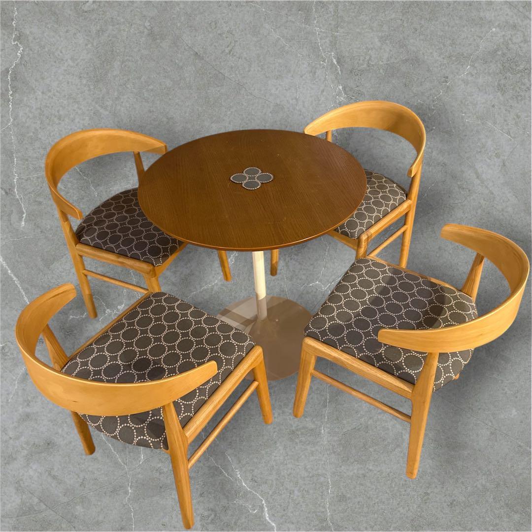 ４脚ミナペルホネン生地使用　ハンキングチェア　チェアダイニングチェア　イス　家具