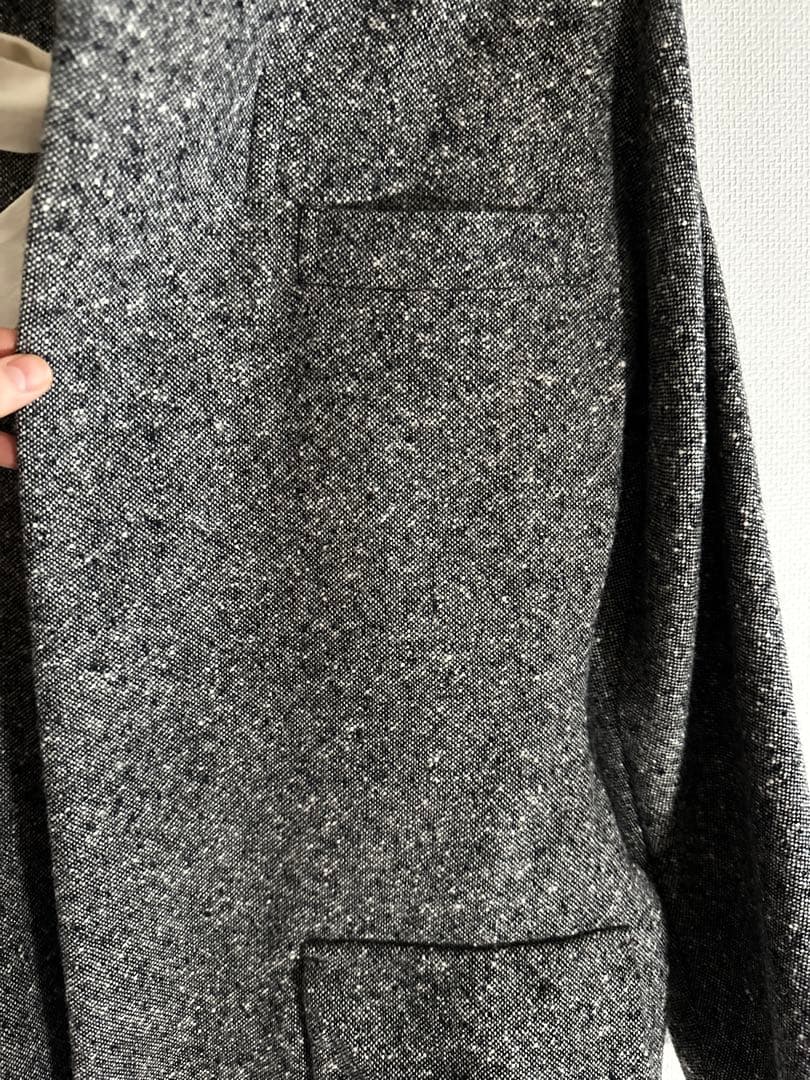 コムデギャルソン12AWネップツイードジャケットウールグレー