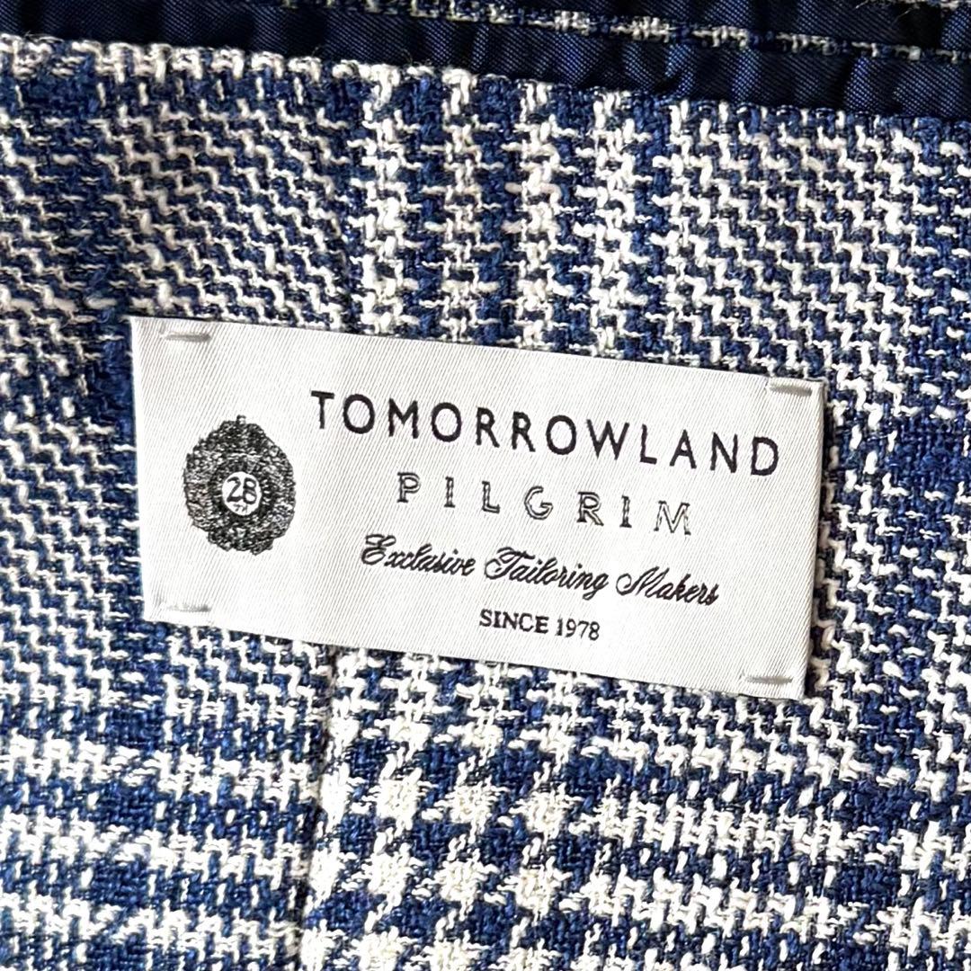 トゥモローランドピルグリム FERLA ジャケット グレンチェック ブルー XL