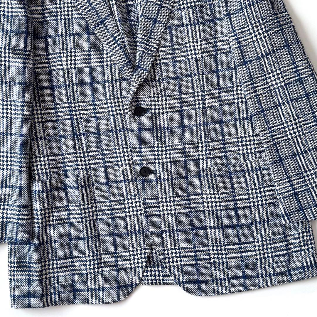 トゥモローランドピルグリム FERLA ジャケット グレンチェック ブルー XL