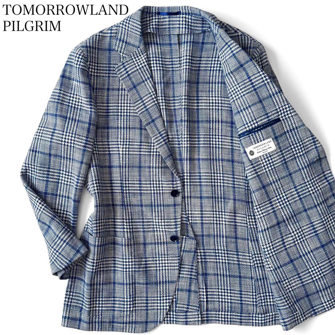 トゥモローランドピルグリム FERLA ジャケット グレンチェック ブルー XL
