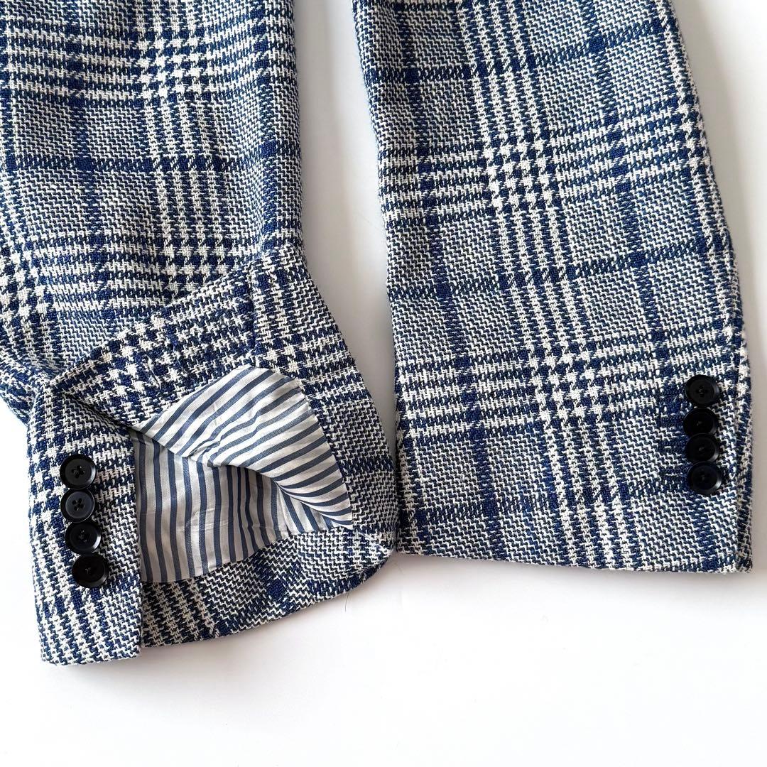 トゥモローランドピルグリム FERLA ジャケット グレンチェック ブルー XL