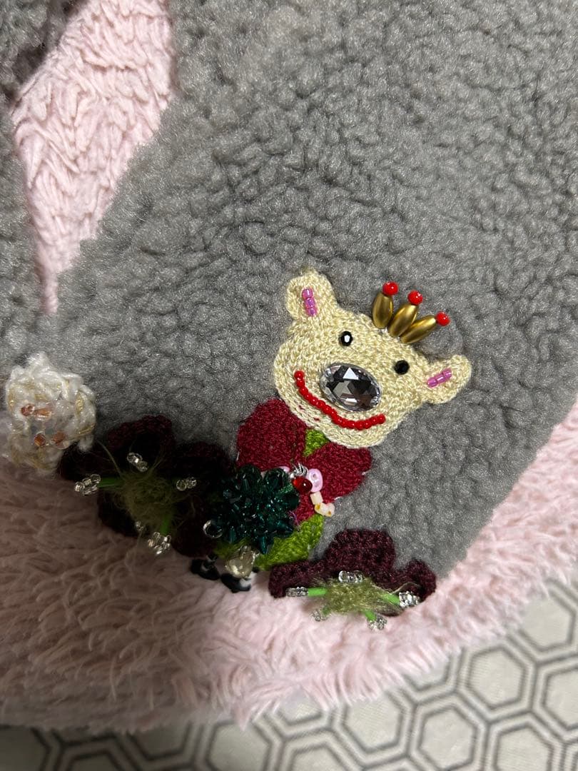 アルベロベロ　オンリーワン ミトン　可愛い編み込みつき。　未使用