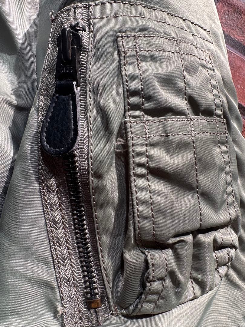 AVIREX MA-1 防寒 フライトジャケット セージ L