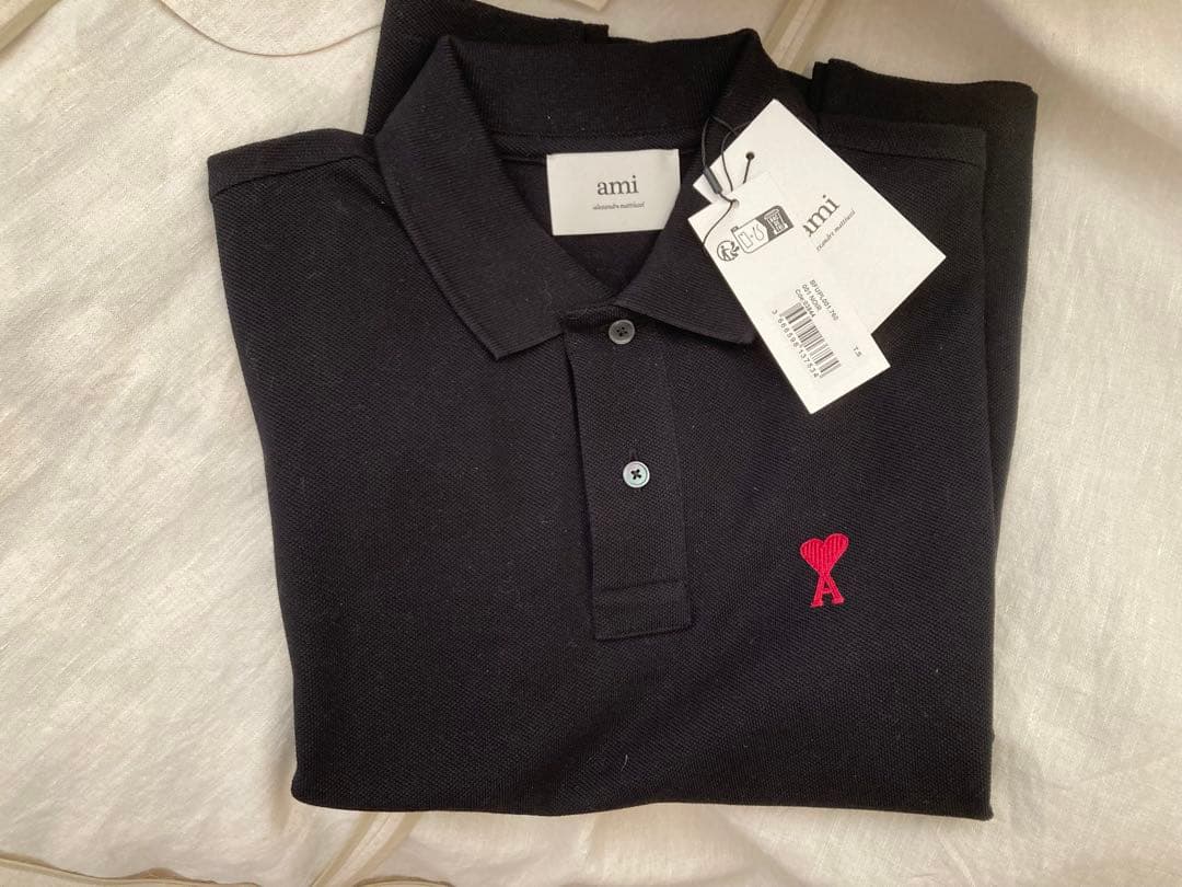 ami 黒 ポロシャツ 新品タグ付き