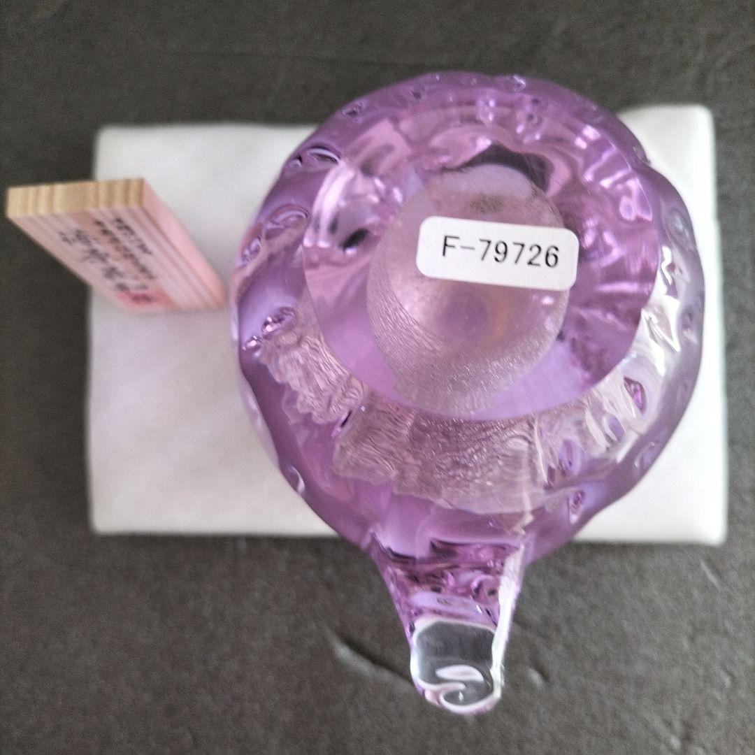 青森伝統工芸品　津軽びいどろ置物とディズニー江戸切子グラス　だい