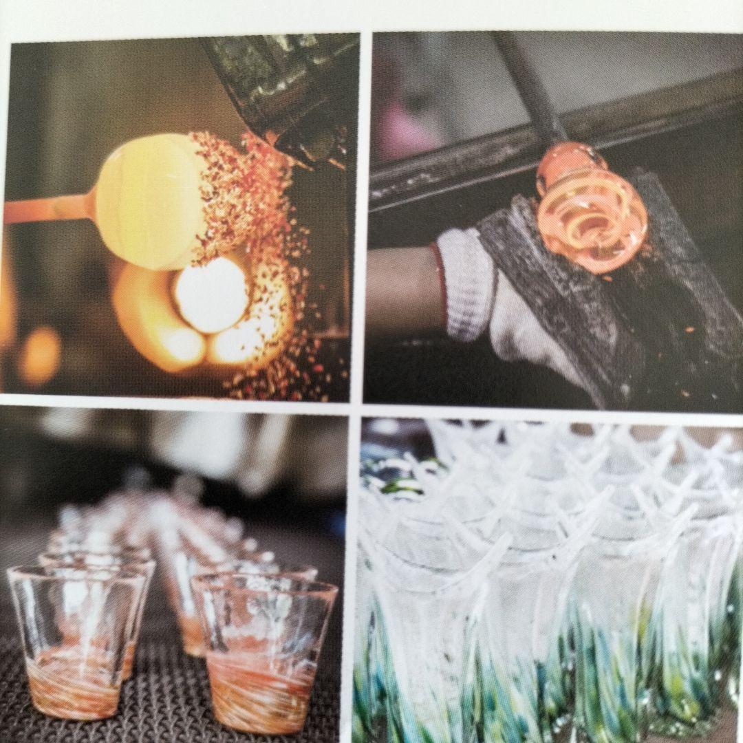 青森伝統工芸品　津軽びいどろ置物とディズニー江戸切子グラス　だい