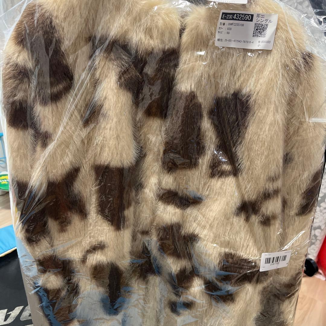 MilaOwenマルチマテリアルノーカラーファーコート　MIX