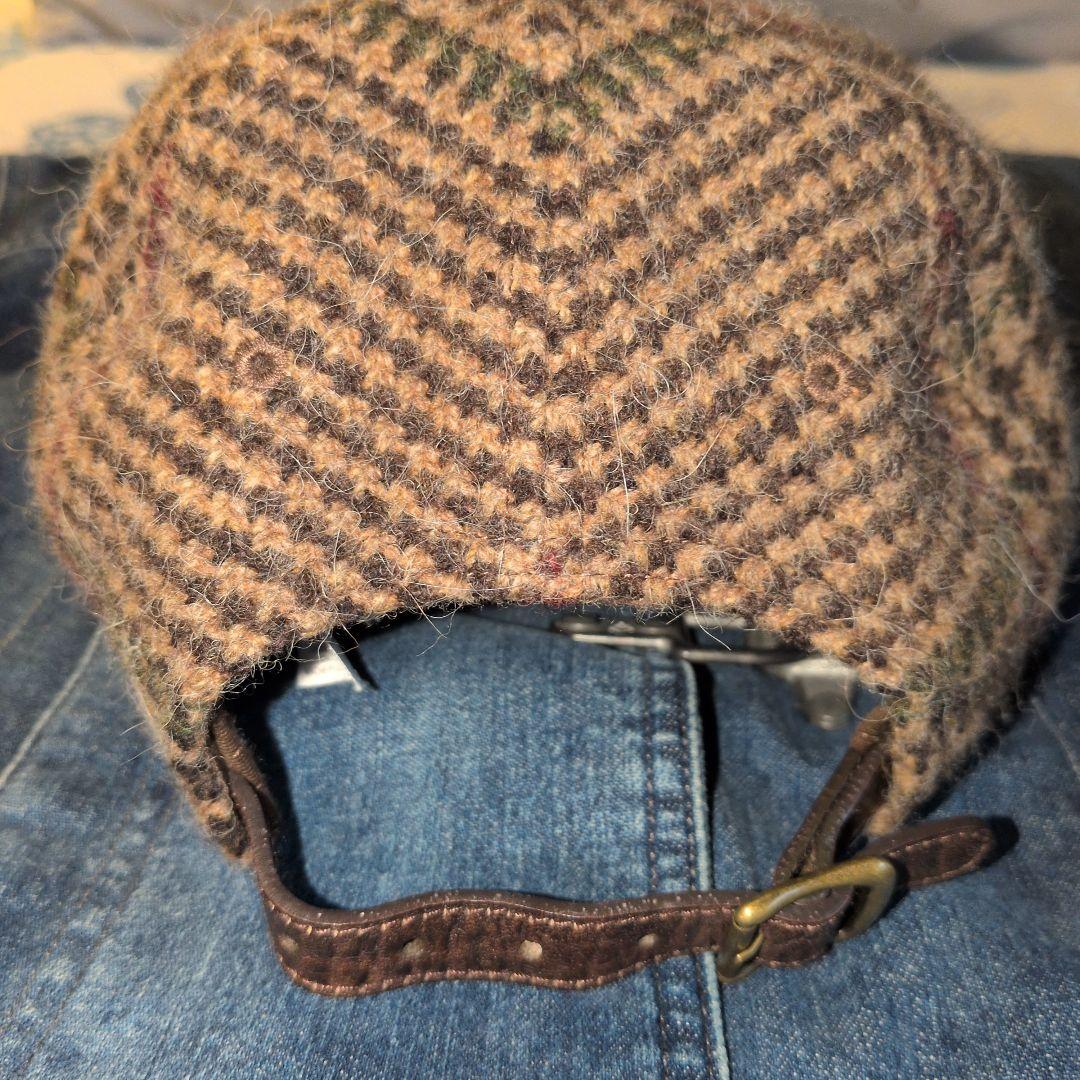 【美品】ラルフローレングレンチェックツイード ボールキャップ