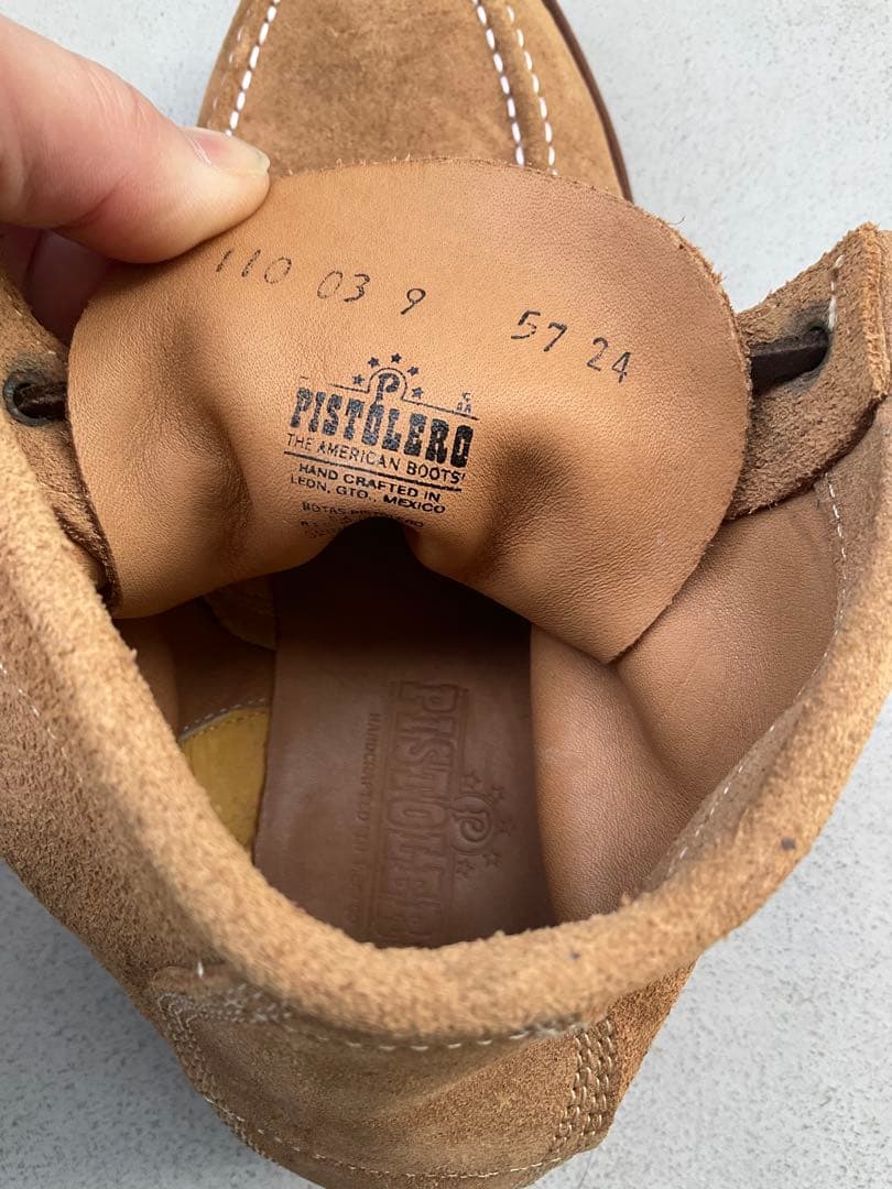 未使用 ピストレロ 茶ベージュ スエードブーツ ワークブーツ ビブラム セッター