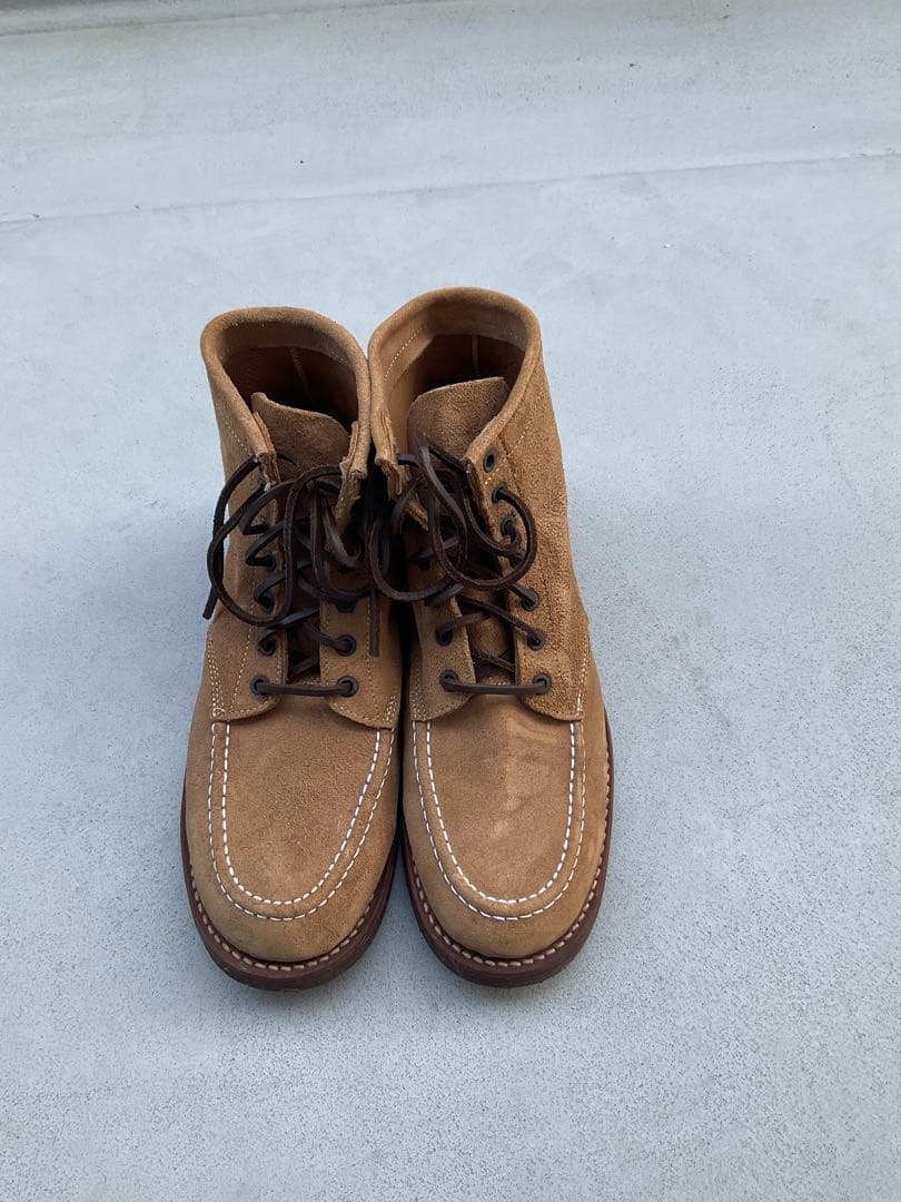 未使用 ピストレロ 茶ベージュ スエードブーツ ワークブーツ ビブラム セッター