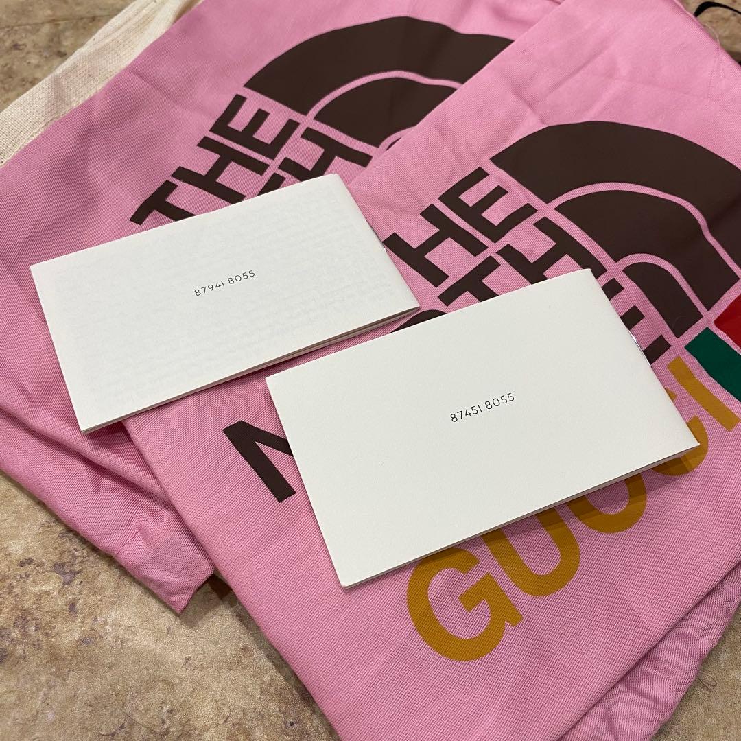 新品同様 グッチ ノースフェイス レザー GGモノグラム柄 サンダル 10