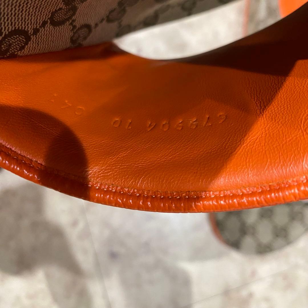 新品同様 グッチ ノースフェイス レザー GGモノグラム柄 サンダル 10