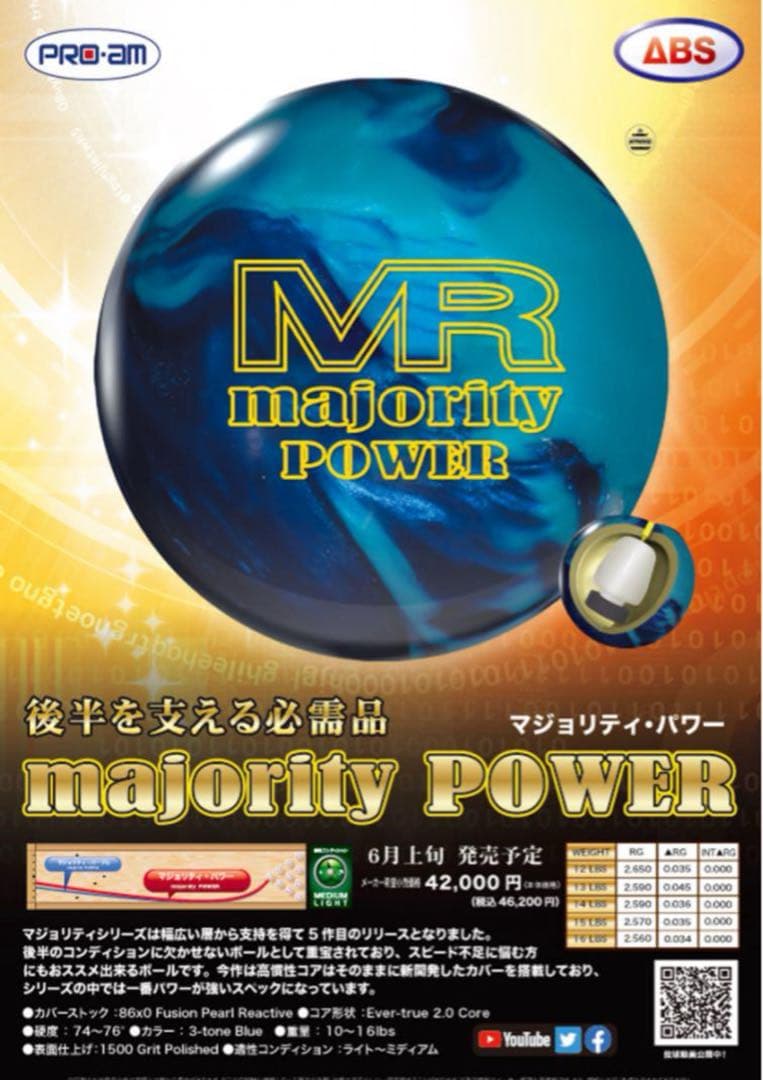 ★最終値下げ★マジョリティパワー★新品15ポンド★ABS★