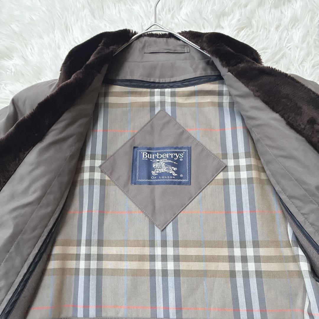 バーバリーズ ノバチェック ライナー トレンチコート ファー ベルト付き ロング