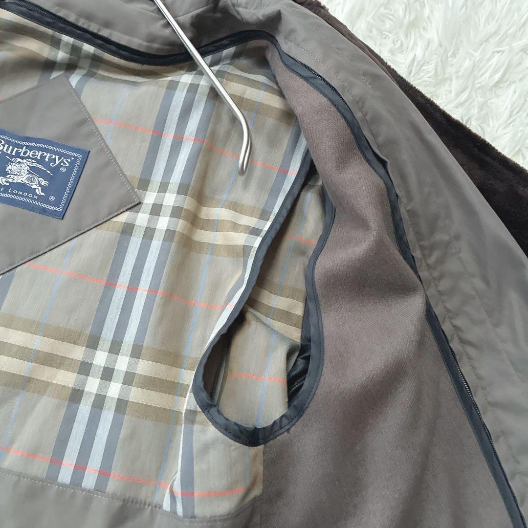 バーバリーズ ノバチェック ライナー トレンチコート ファー ベルト付き ロング