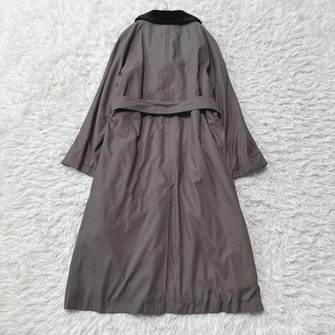 バーバリーズ ノバチェック ライナー トレンチコート ファー ベルト付き ロング