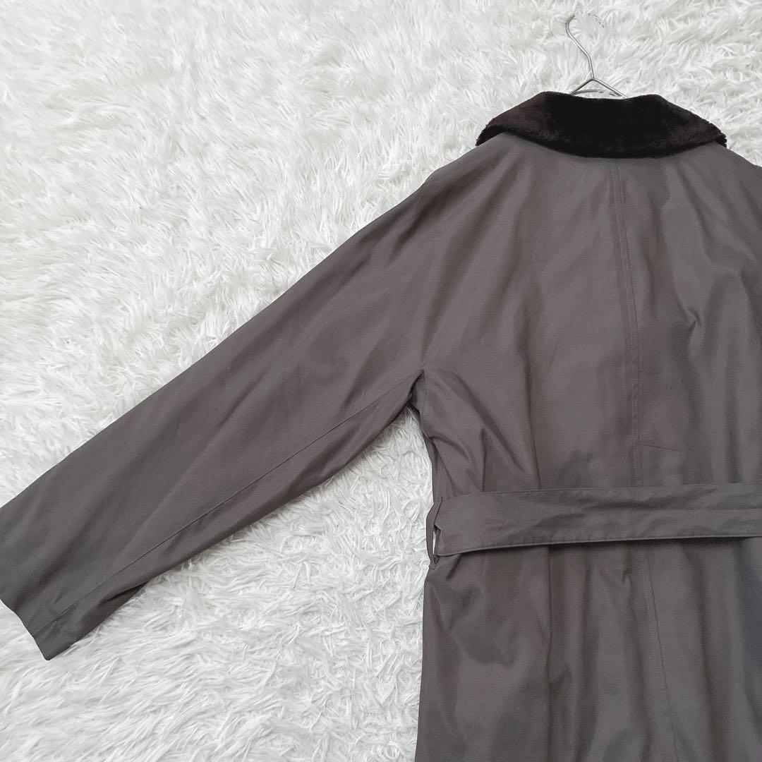 バーバリーズ ノバチェック ライナー トレンチコート ファー ベルト付き ロング