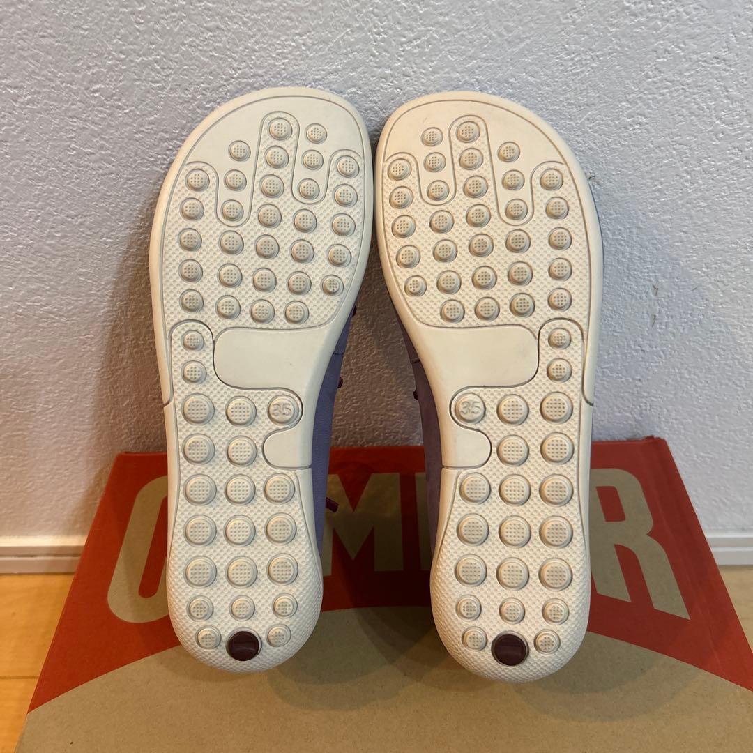 カンペール 紫色 スエードスニーカー CAMPER