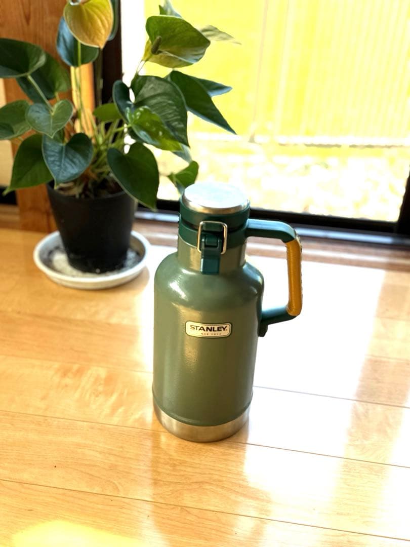 ★旧ロゴ スタンレー 真空 グロウラー1.9L 本革取手カバー付き