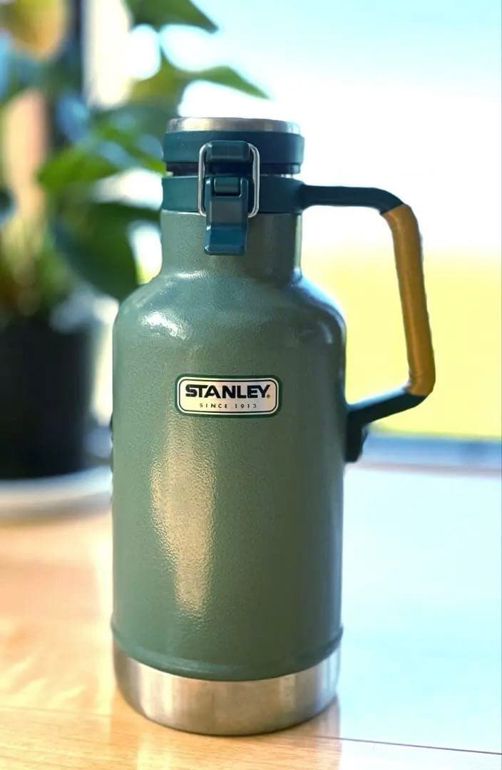 ★旧ロゴ スタンレー 真空 グロウラー1.9L 本革取手カバー付き