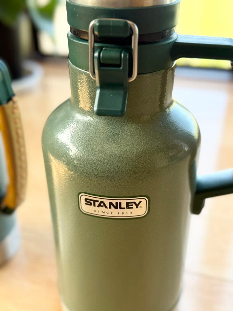 ★旧ロゴ スタンレー 真空 グロウラー1.9L 本革取手カバー付き