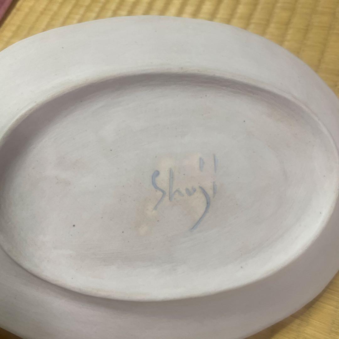 児玉修治　オーバル皿　M リネン　カンヴァス