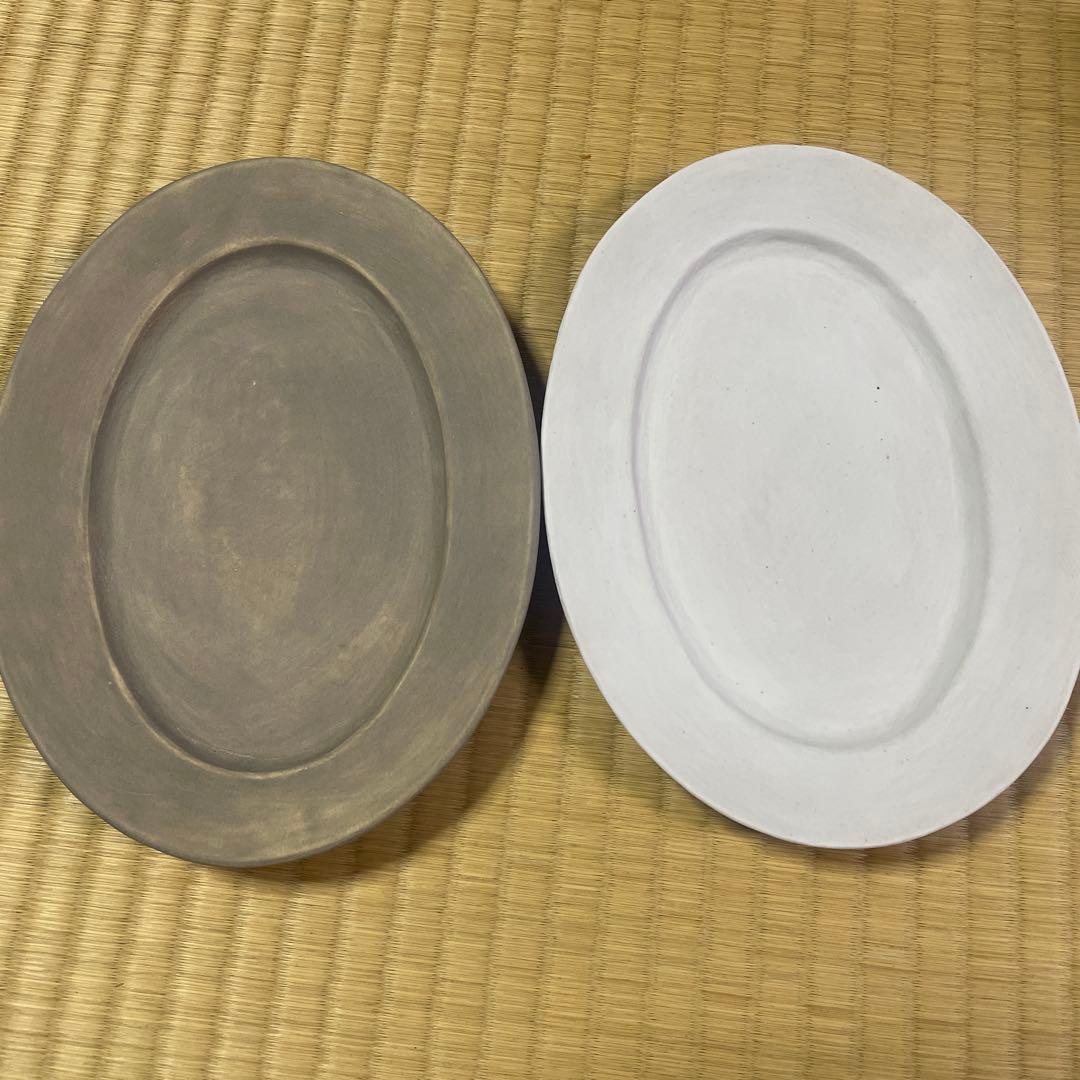 児玉修治　オーバル皿　M リネン　カンヴァス