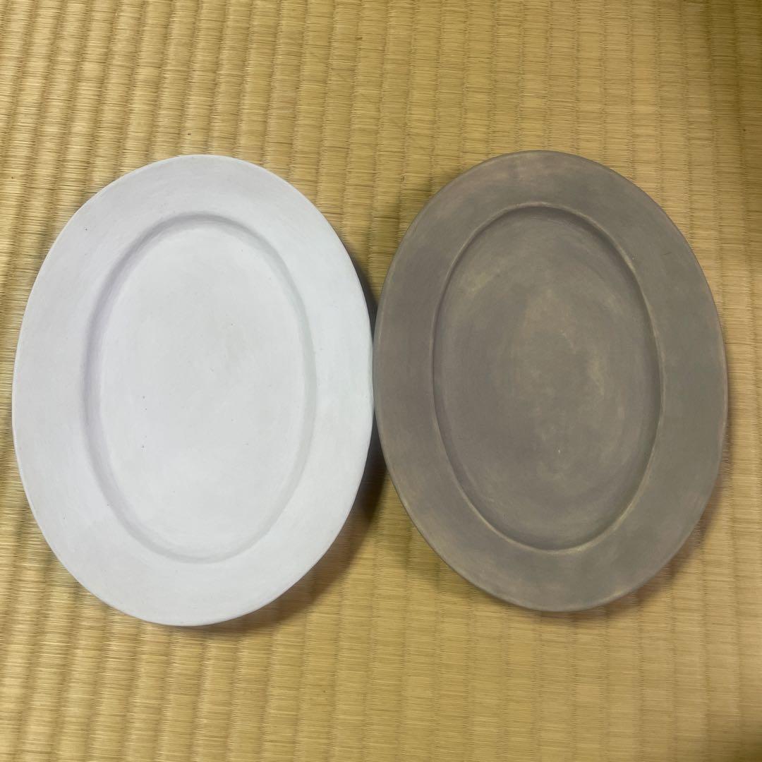 児玉修治　オーバル皿　M リネン　カンヴァス