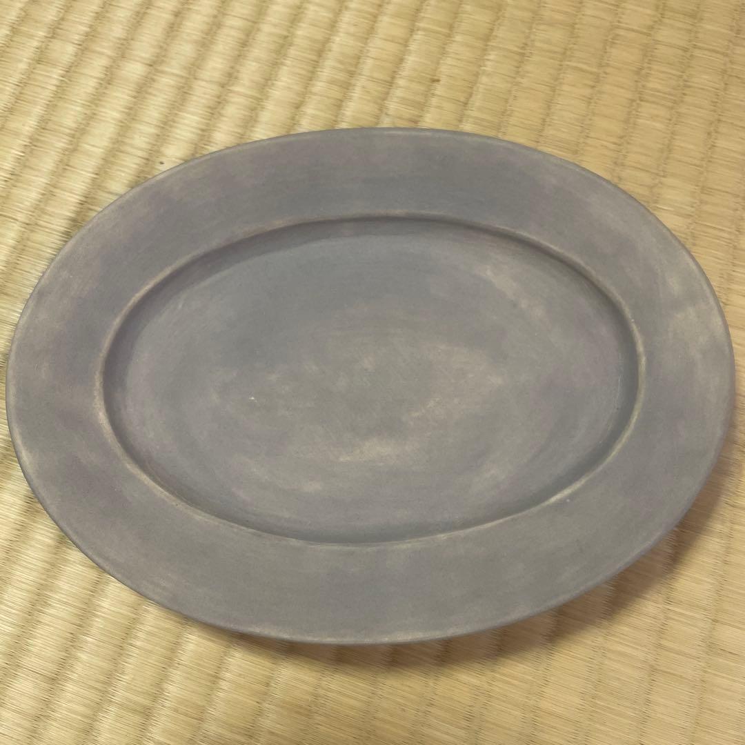 児玉修治　オーバル皿　M リネン　カンヴァス