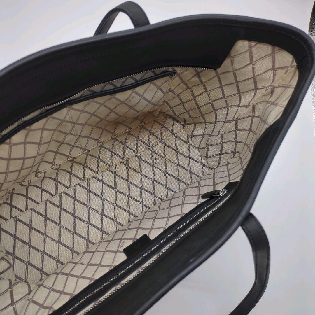 【人気モデル・美品】エムシーエム☆トートバッグ レザー ビジネス A4収納可能