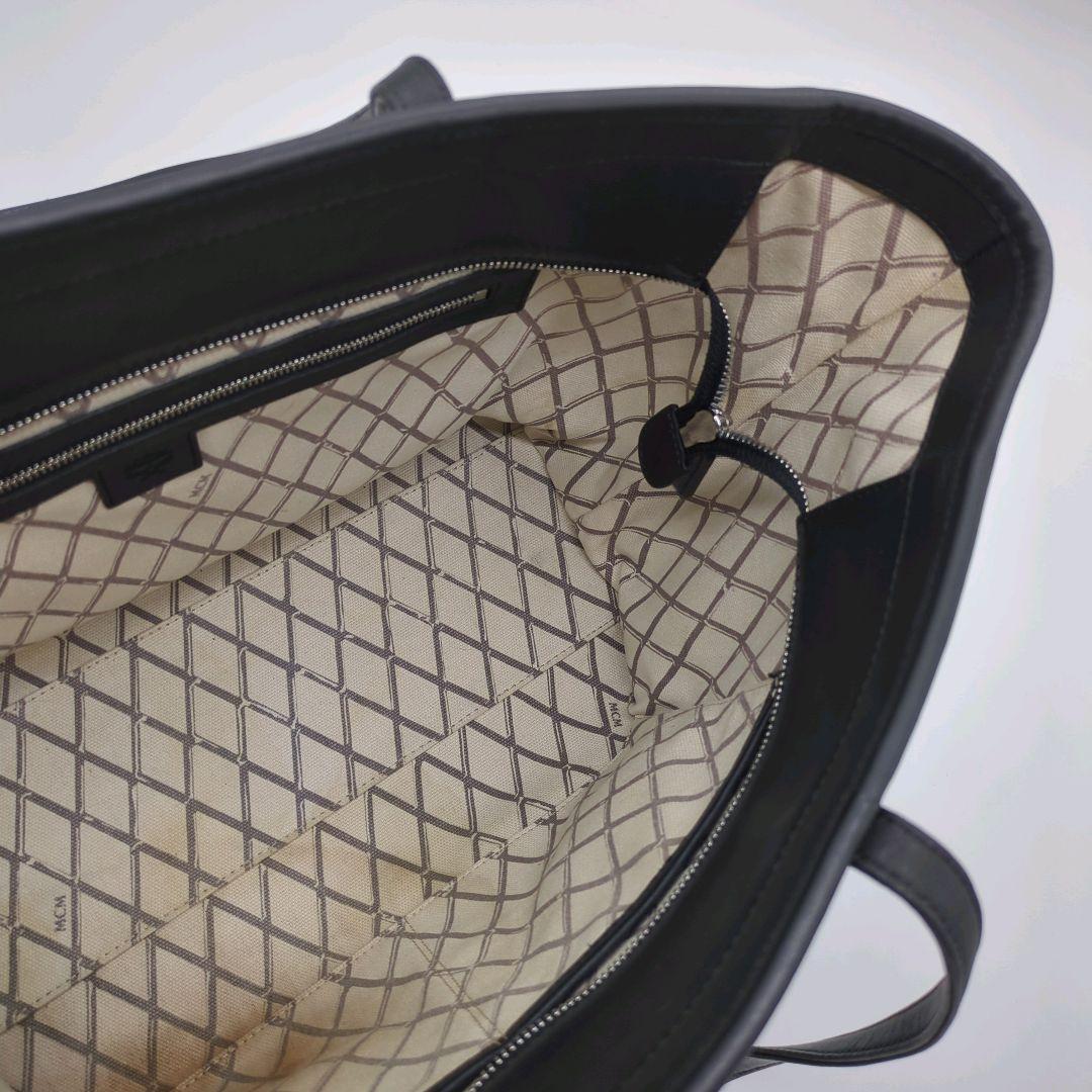 【人気モデル・美品】エムシーエム☆トートバッグ レザー ビジネス A4収納可能