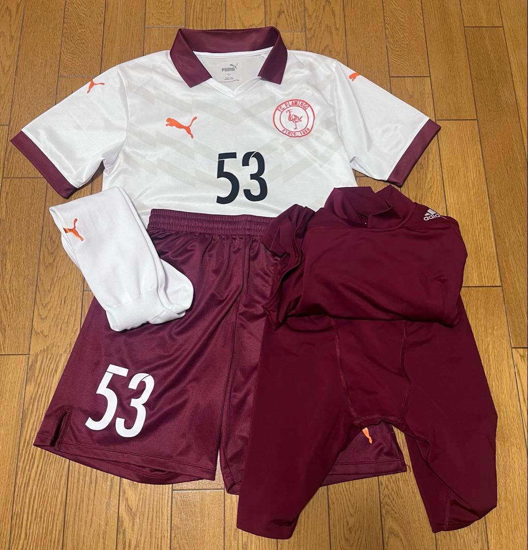 國學院大学　サッカー部　ユニフォーム　Sサイズ　puma ソックス・インナー付き