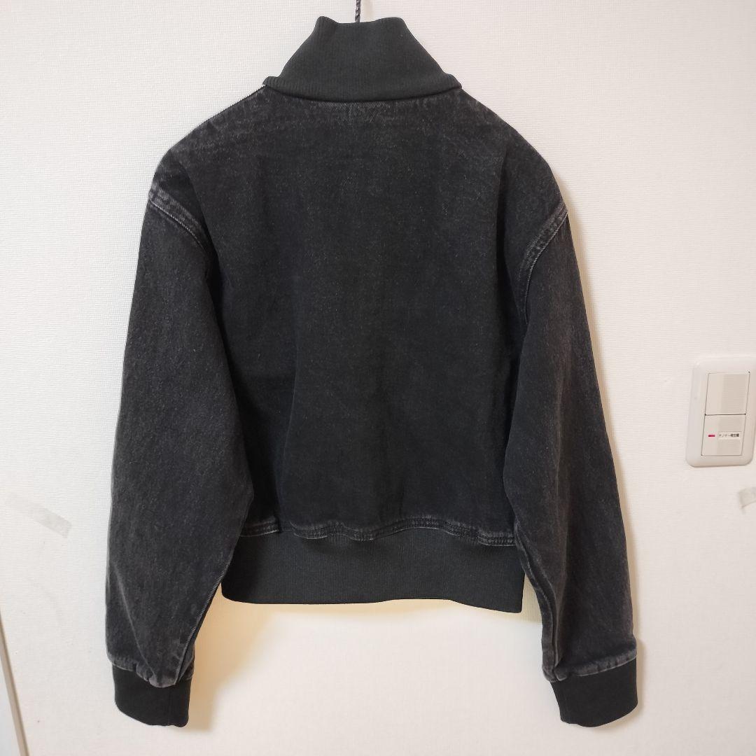 アディダス デニム ファイヤーバード トラックジャケット 黒 ジャージ 女性S