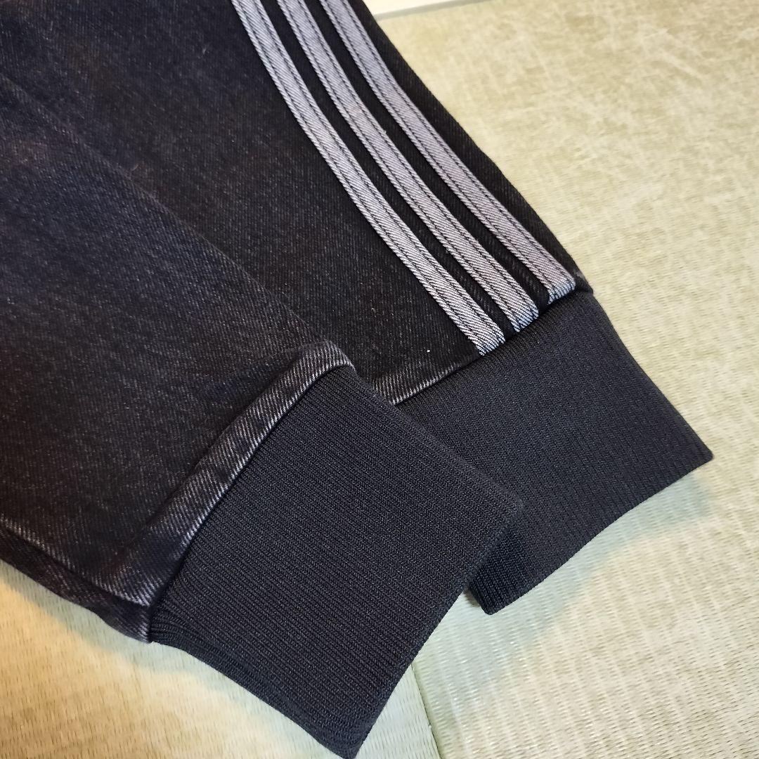 アディダス デニム ファイヤーバード トラックジャケット 黒 ジャージ 女性S