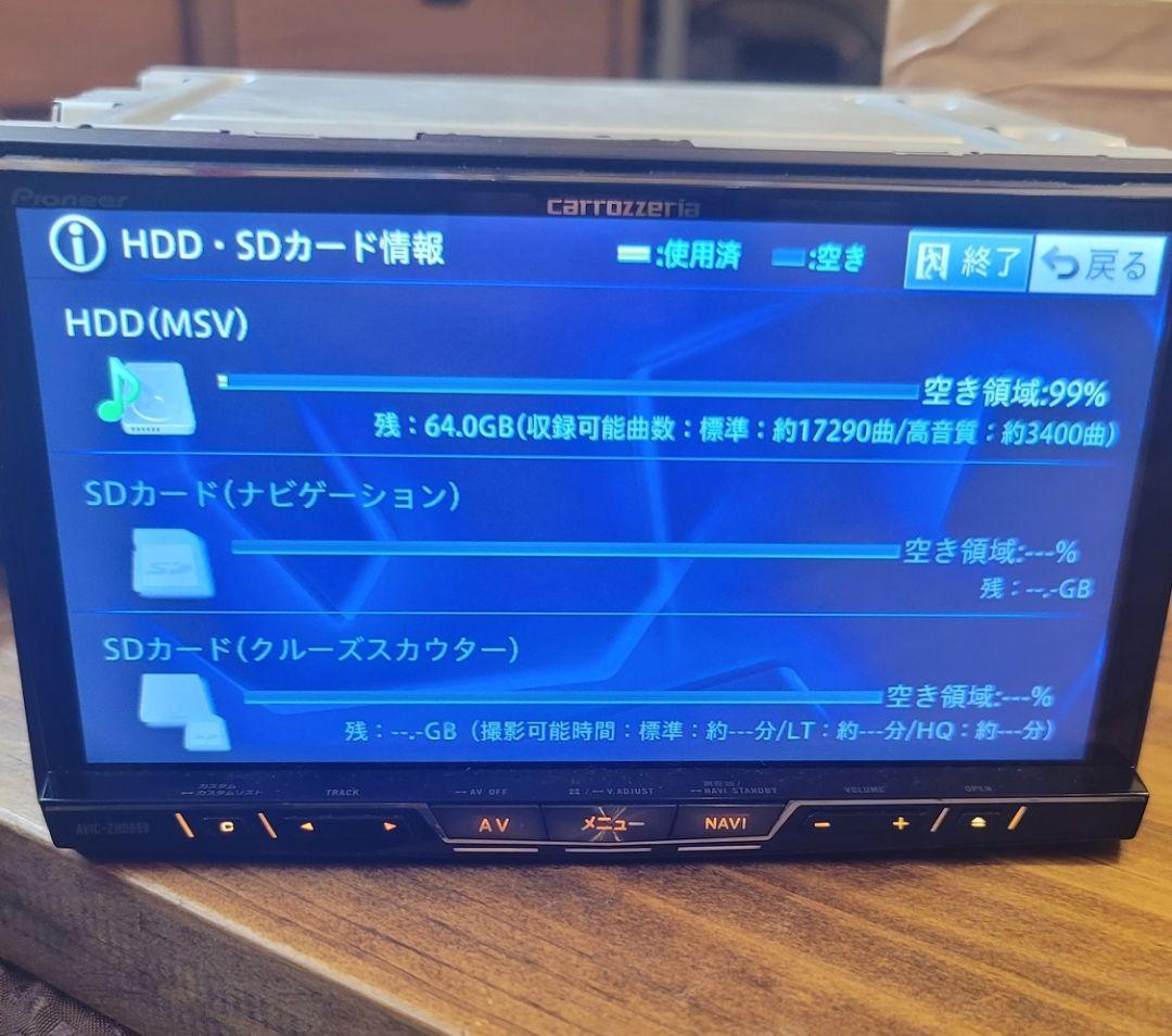 サイバーナビAVIC-ZH0999(高速)SSD仕様 2024年度地図&オービス