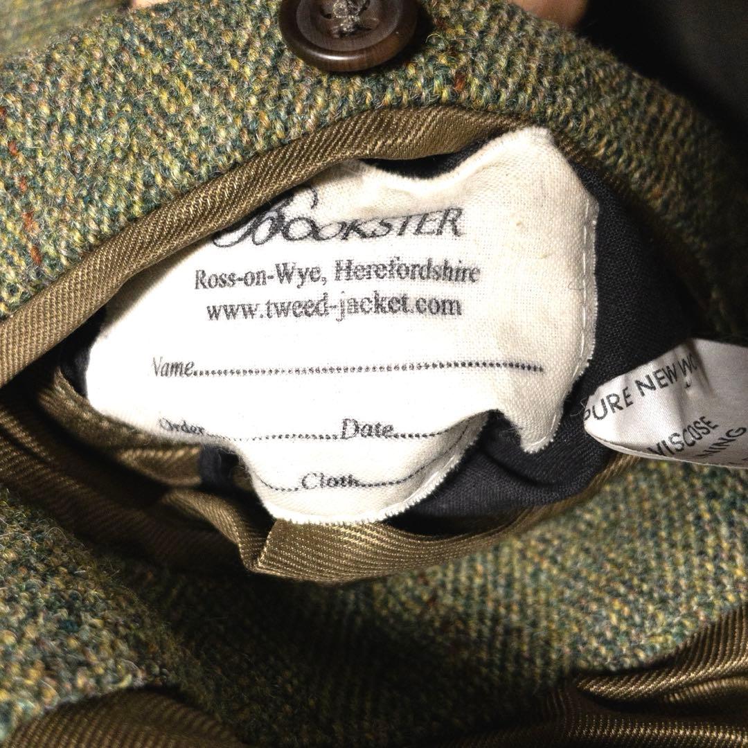 英国製 BOOKSTER ヘビーウエイト グリーン ツイード ジャケット