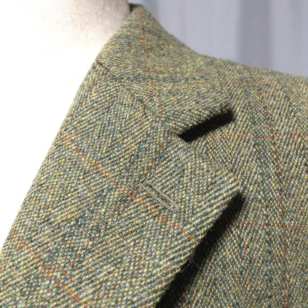 英国製 BOOKSTER ヘビーウエイト グリーン ツイード ジャケット