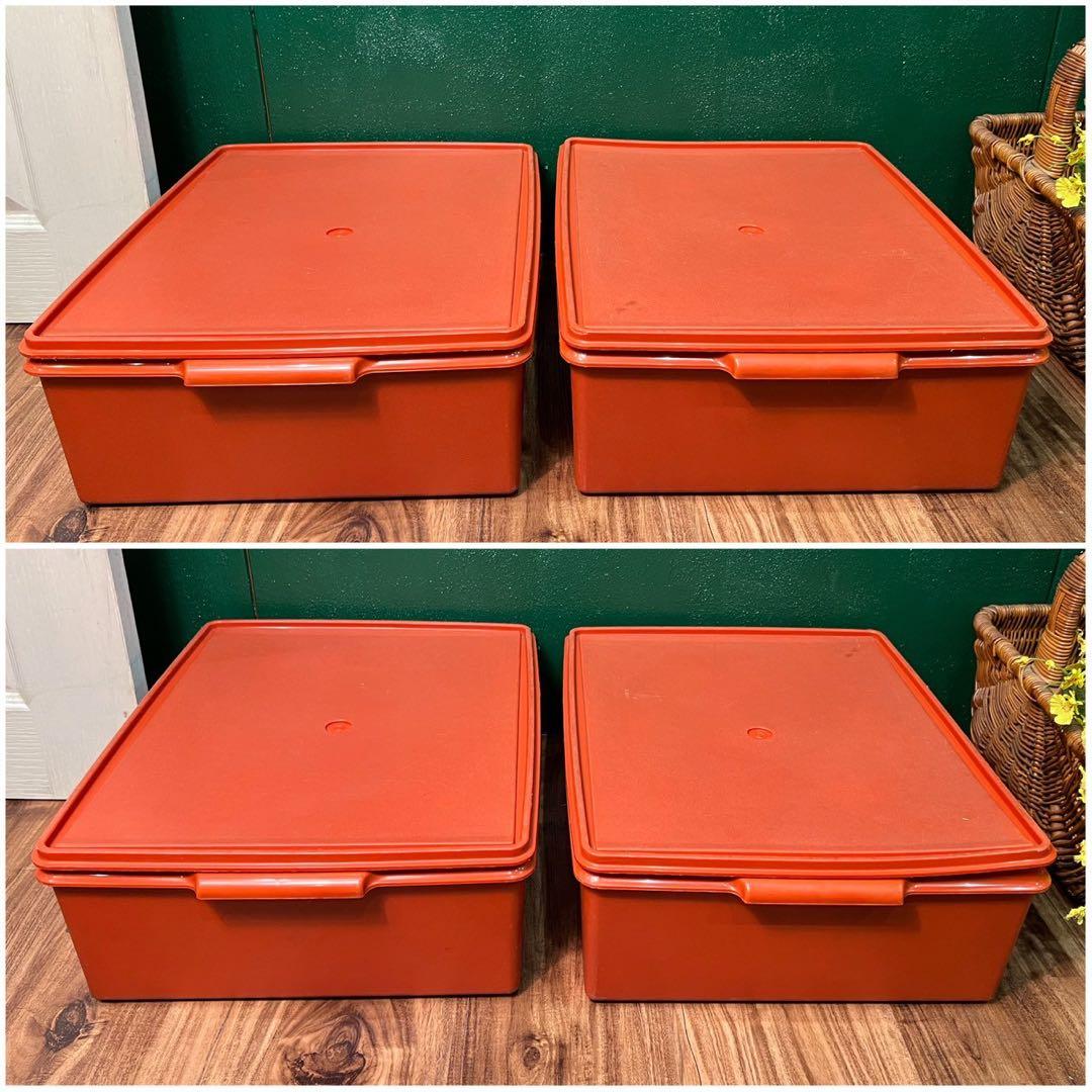 タッパーウェア スーパーケース 特大 インテリア 当時物 容器 昭和レトロ