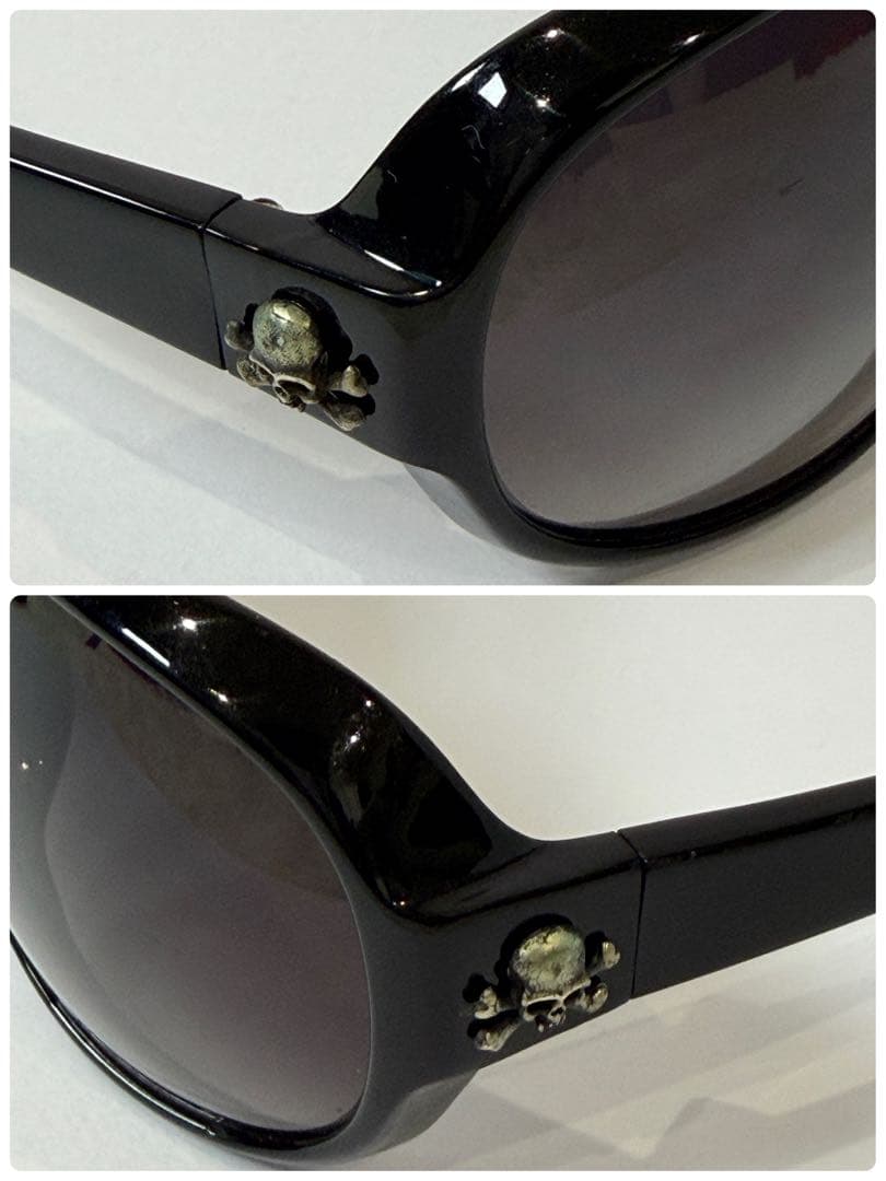 Roen HYDE着用 スカルフレーム サングラス ブラック ケース・クロス付