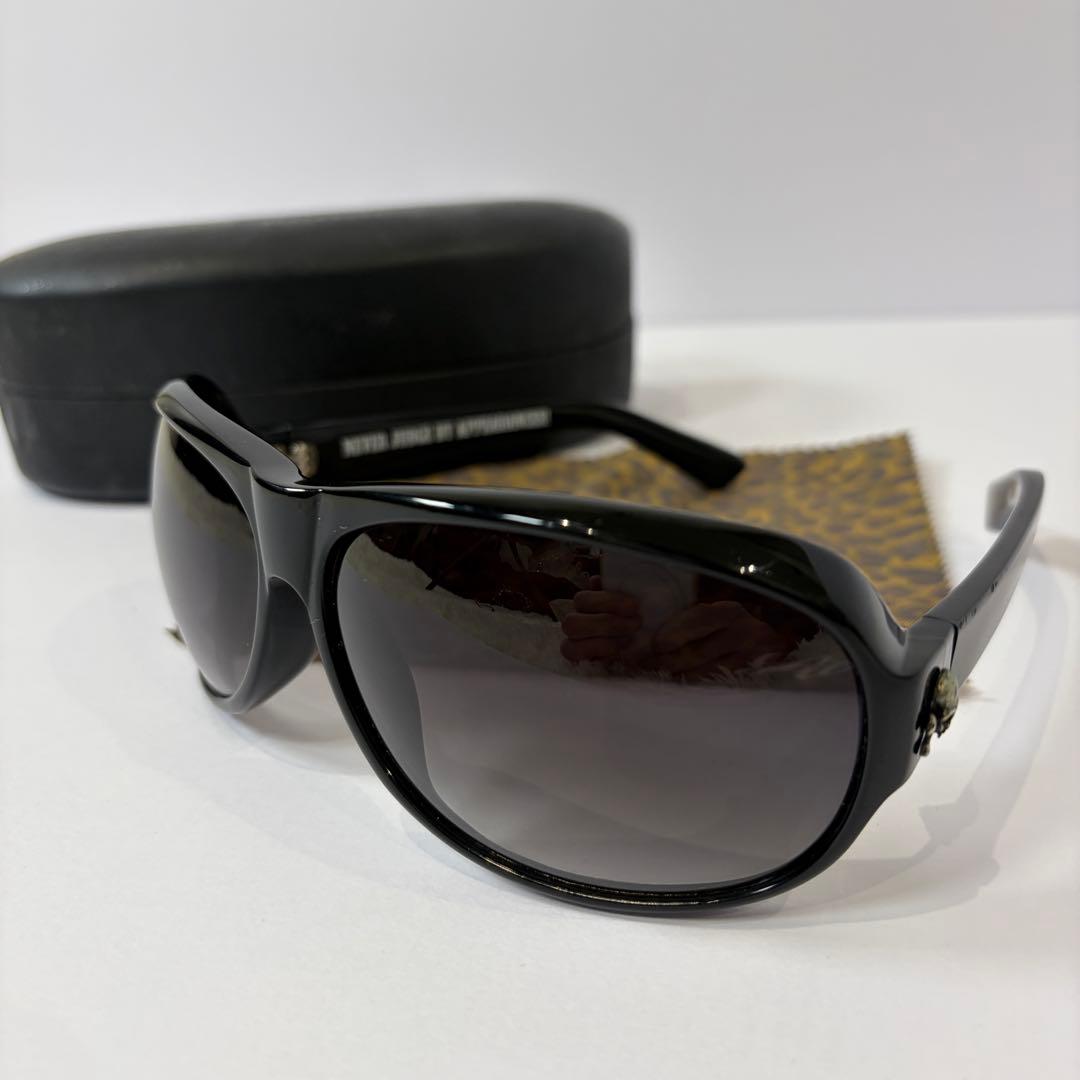 Roen HYDE着用 スカルフレーム サングラス ブラック ケース・クロス付