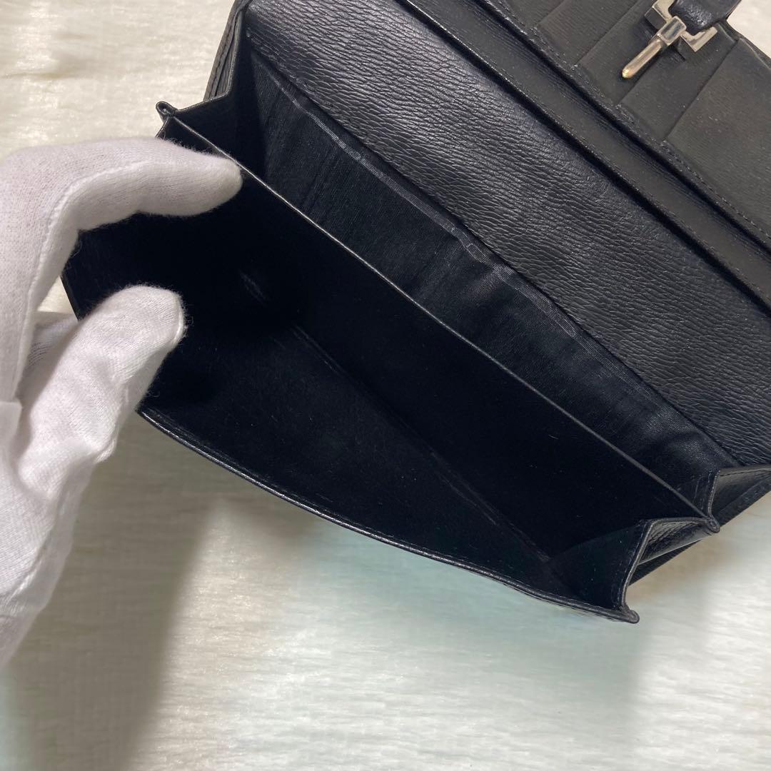 格安　GUCCI グッチ　ジャッキー　長財布　レザー　二つ折り　黒　人気　定番